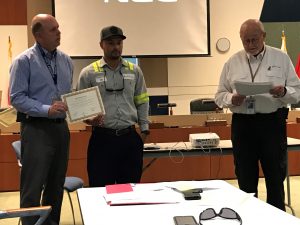 2019 Commendation of Safety Awareness: TCSSI commends Ismael Arroyo for quickly responding with an AED, aiding a cruise passenger that collapsed at CT 6 on Dec 02, 2018